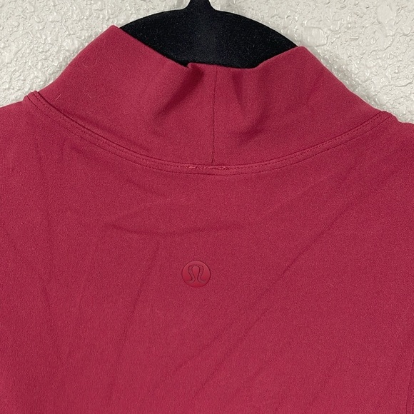 Lululemon All Aligned A line Dress Chianti Red Mock Neck Loose Trapeze - Picture 9 of 11